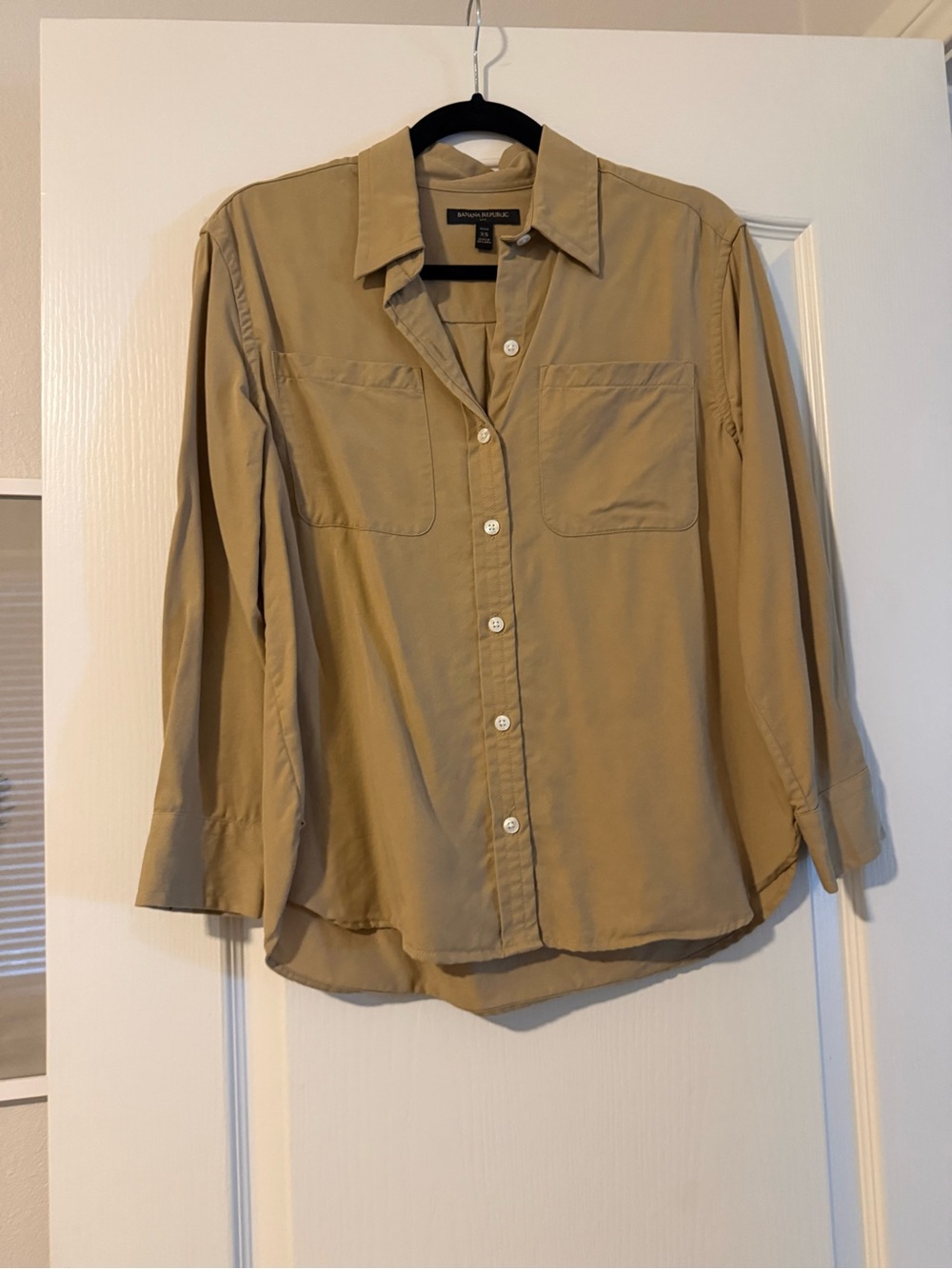 Banana Republic Tan Button-Down Shirt